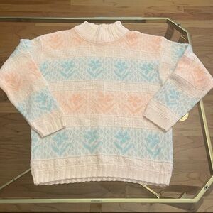 VINTAGE Spunky Pastel Fair Isle Fairy Kei Sweater Women's Size S